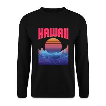 Hawaii - Unisex Sweatshirt - black - Front - Alina (178cm) & Michal (187cm)