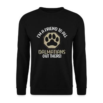 Gifts for Dalmatian Lovers - Unisex Pullover - Schwarz - Vorne - Alina (178cm) & Michal (187cm)
