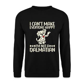 Gifts for Dalmatian Lovers - Unisex Sweatshirt - black - Front - Alina (178cm) & Michal (187cm)