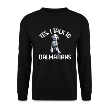 Gifts for Dalmatian Lovers - Unisex Pullover - Schwarz - Vorne - Alina (178cm) & Michal (187cm)