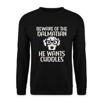 Cadeaux pour les amoureux dalmates - Sweat-shirt Unisexe - noir - Devant - Alina (178cm) & Michal (187cm)