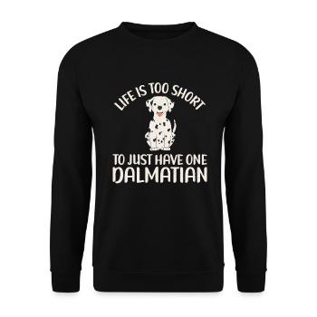 Gifts for Dalmatian Lovers - Unisex Pullover - Schwarz - Vorne - Alina (178cm) & Michal (187cm)