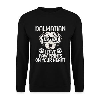 Gifts for Dalmatian Lovers - Unisex Pullover - Schwarz - Vorne - Alina (178cm) & Michal (187cm)