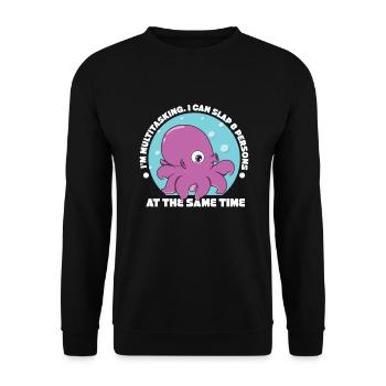 Octopus - Unisex Sweatshirt - black - Front - Alina (178cm) & Michal (187cm)