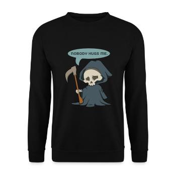 Nobody hugs me - Unisex Sweatshirt - black - Front - Alina (178cm) & Michal (187cm)