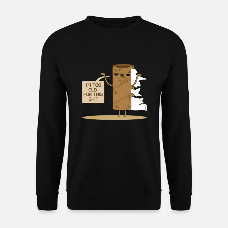 Toilette Toilettenpapier - Unisex Pullover - Schwarz
