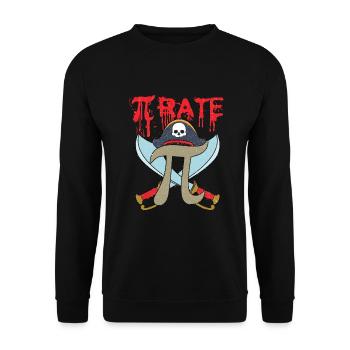 Pi Pirate Math - Unisex Sweatshirt - black - Front - Alina (178cm) & Michal (187cm)