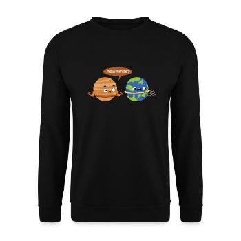 Erde Umweltschutz Plastik - Unisex Pullover - Schwarz - Vorne - Alina (178cm) & Michal (187cm)