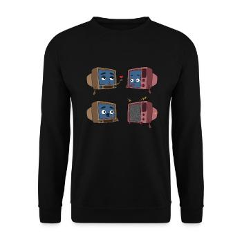 Television Love Couple - Unisex Sweatshirt - black - Front - Alina (178cm) & Michal (187cm)