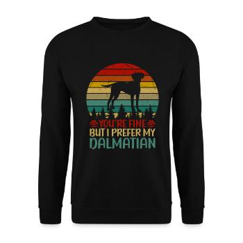 Gifts for Dalmatian Lovers - Unisex Pullover - Schwarz - Vorne - Alina (178cm) & Michal (187cm)