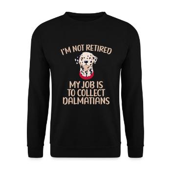 Gifts for Dalmatian Lovers - Unisex Pullover - Schwarz - Vorne - Alina (178cm) & Michal (187cm)