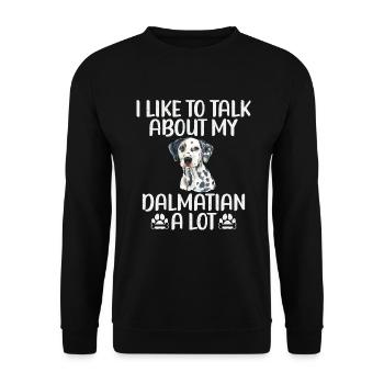 Cadeaux pour les amoureux dalmates - Sweat-shirt Unisexe - noir - Devant - Alina (178cm) & Michal (187cm)