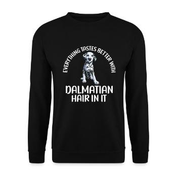 Gifts for Dalmatian Lovers - Unisex Pullover - Schwarz - Vorne - Alina (178cm) & Michal (187cm)