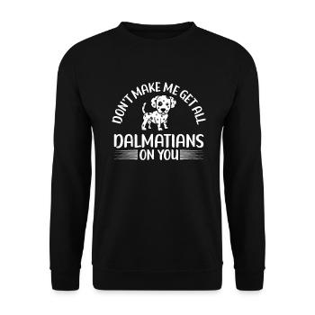Gifts for Dalmatian Lovers - Unisex Pullover - Schwarz - Vorne - Alina (178cm) & Michal (187cm)