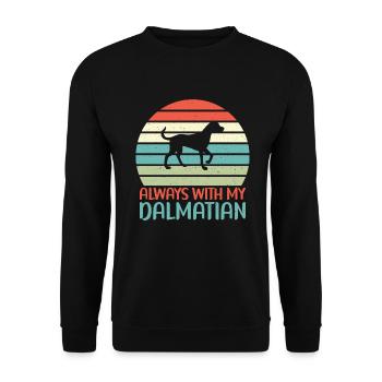Cadeaux pour les amoureux dalmates - Sweat-shirt Unisexe - noir - Devant - Alina (178cm) & Michal (187cm)