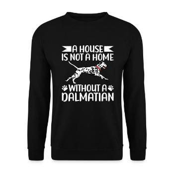 Gifts for Dalmatian Lovers - Unisex Pullover - Schwarz - Vorne - Alina (178cm) & Michal (187cm)