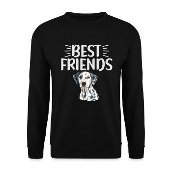 Gifts for Dalmatian Lovers - Unisex Pullover - Schwarz - Vorne - Alina (178cm) & Michal (187cm)