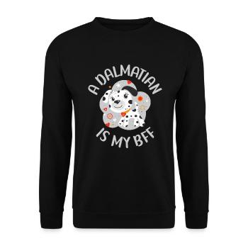 Gifts for Dalmatian Lovers - Unisex Pullover - Schwarz - Vorne - Alina (178cm) & Michal (187cm)
