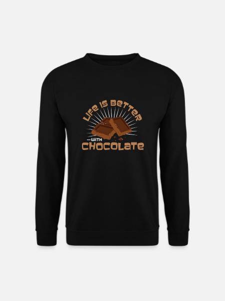 Life Is Better With Chocolate - Unisex Sweatshirt - black