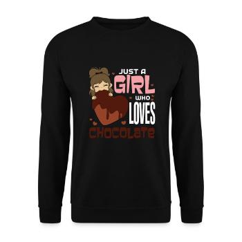 Le chocolat aime - Sweat-shirt Unisexe - noir - Devant - Alina (178cm) & Michal (187cm)