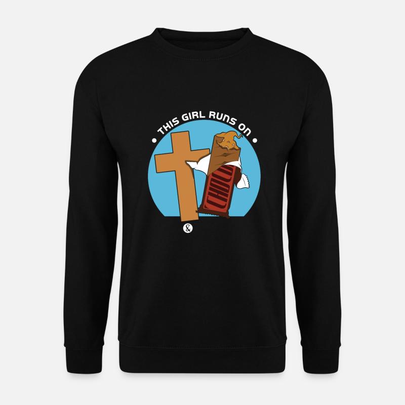 Jesus and Chocolate - Unisex Sweatshirt - black