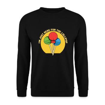 Cadeau de bonbons Lollipop - Sweat-shirt Unisexe - noir - Devant - Alina (178cm) & Michal (187cm)