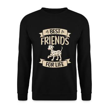 Gifts for Dalmatian Lovers - Unisex Pullover - Schwarz - Vorne - Alina (178cm) & Michal (187cm)