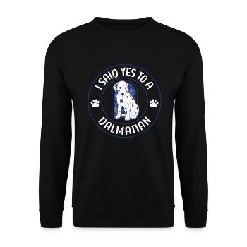 Gifts for Dalmatian Lovers - Unisex Pullover - Schwarz - Vorne - Alina (178cm) & Michal (187cm)