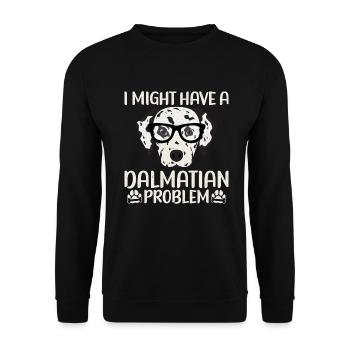 Gifts for Dalmatian Lovers - Unisex Pullover - Schwarz - Vorne - Alina (178cm) & Michal (187cm)
