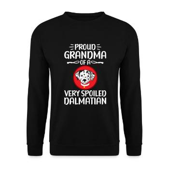 Gifts for Dalmatian Lovers - Unisex Pullover - Schwarz - Vorne - Alina (178cm) & Michal (187cm)