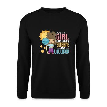 Cadeau de bonbons Lollipop - Sweat-shirt Unisexe - noir - Devant - Alina (178cm) & Michal (187cm)