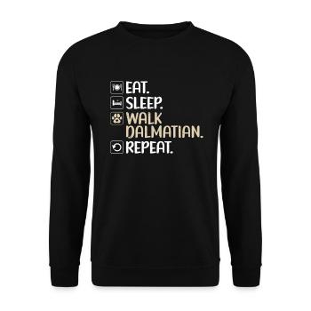 Gifts for Dalmatian Lovers - Unisex Pullover - Schwarz - Vorne - Alina (178cm) & Michal (187cm)