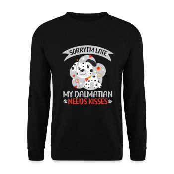 Gifts for Dalmatian Lovers - Unisex Pullover - Schwarz - Vorne - Alina (178cm) & Michal (187cm)