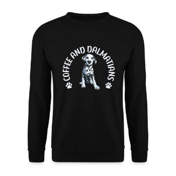 Gifts for Dalmatian Lovers - Unisex Pullover - Schwarz - Vorne - Alina (178cm) & Michal (187cm)