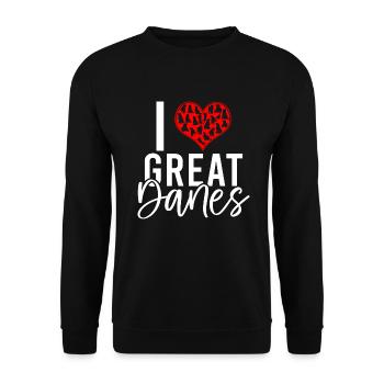 Great Dane Gifts - Unisex Pullover - Schwarz - Vorne - Alina (178cm) & Michal (187cm)