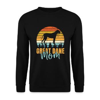 Great Dane Gifts - Unisex Pullover - Schwarz - Vorne - Alina (178cm) & Michal (187cm)