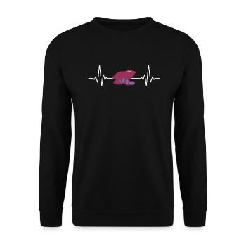 Ignames - Sweat-shirt Unisexe - noir - Devant - Alina (178cm) & Michal (187cm)