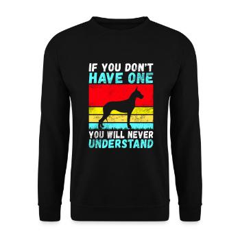 Great Dane Gifts - Unisex Sweatshirt - black - Front - Alina (178cm) & Michal (187cm)