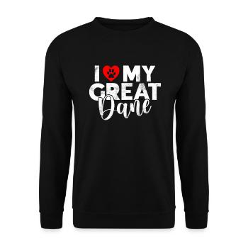 Great Dane Gifts - Unisex Sweatshirt - black - Front - Alina (178cm) & Michal (187cm)