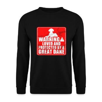 Great Dane Gifts - Unisex Pullover - Schwarz - Vorne - Alina (178cm) & Michal (187cm)