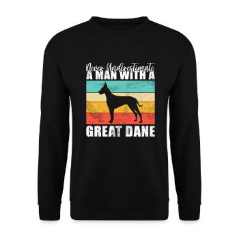 Great Dane Gifts - Unisex Pullover - Schwarz - Vorne - Alina (178cm) & Michal (187cm)