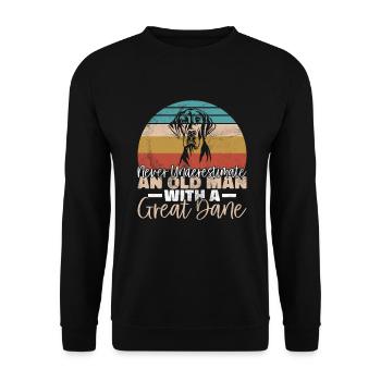 Great Dane Gifts - Unisex Pullover - Schwarz - Vorne - Alina (178cm) & Michal (187cm)