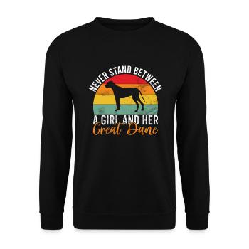Great Dane Gifts - Unisex Pullover - Schwarz - Vorne - Alina (178cm) & Michal (187cm)