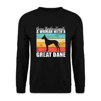 Great Dane Gifts - Unisex Pullover - Schwarz - Vorne - Alina (178cm) & Michal (187cm)