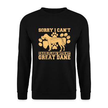 Great Dane Gifts - Unisex Pullover - Schwarz - Vorne - Alina (178cm) & Michal (187cm)