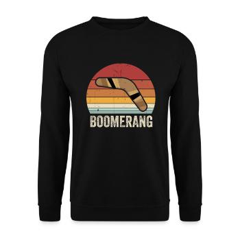 Boomerang - Sweat-shirt Unisexe - noir - Devant - Alina (178cm) & Michal (187cm)