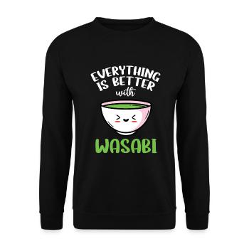 Wasabi - Sweat-shirt Unisexe - noir - Devant - Alina (178cm) & Michal (187cm)