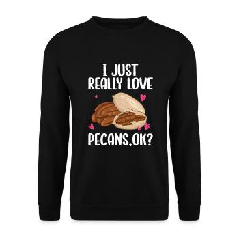 Cadeau de noix de pécan - Sweat-shirt Unisexe - noir - Devant - Alina (178cm) & Michal (187cm)