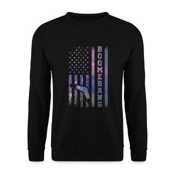 Boomerang - Sweat-shirt Unisexe - noir - Devant - Alina (178cm) & Michal (187cm)