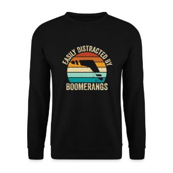 Boomerang - Sweat-shirt Unisexe - noir - Devant - Alina (178cm) & Michal (187cm)